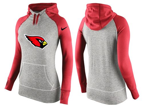 Women's Arizona Cardinals Performance Hoodie Grey & Red_3 cheap jerseys for sale - CheapJerseys.Shop