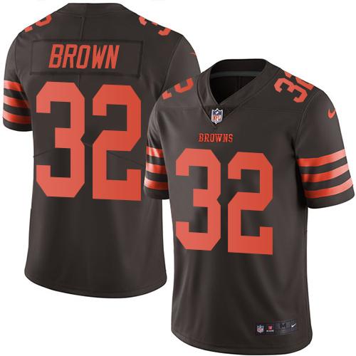 Browns #32 Jim Brown Brown Youth Stitched Limited Rush Jersey cheap jerseys for sale - CheapJerseys.Shop