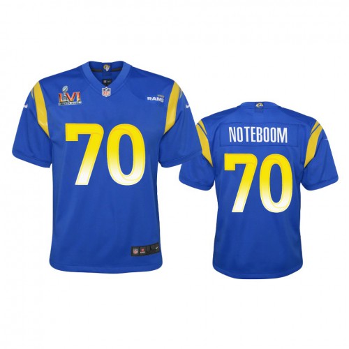Los Angeles Los Angeles Rams #70 Joseph Noteboom Youth Super Bowl LVI Patch Game Jersey - Royal Youth cheap jerseys for sale - CheapJerseys.Shop