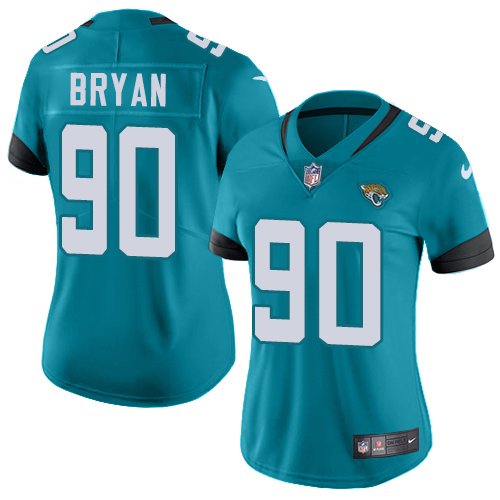 Jacksonville Jaguars #90 Taven Bryan Teal Green Alternate Women's Stitched Vapor Untouchable Limited Jersey Womens cheap jerseys for sale - CheapJerseys.Shop