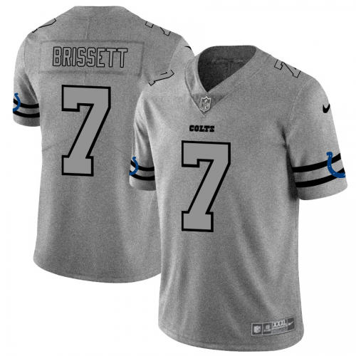 Indianapolis Indianapolis Colts #7 Jacoby Brissett Men's Gray Gridiron II Vapor Untouchable Limited Jersey Men's cheap jerseys for sale - CheapJerseys.Shop