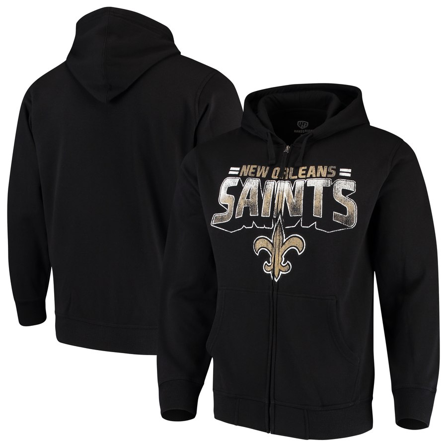 New Orleans Saints G-III Sports By Carl Banks Perfect Season Full-Zip Hoodie Black cheap jerseys for sale - CheapJerseys.Shop