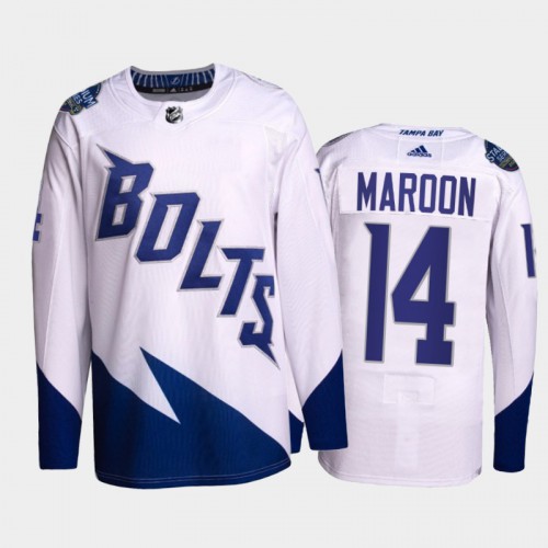 Tampa Bay Lightning #14 Patrick Maroon Men's 2022 Stadium Series Authentic Jersey - White Men's cheap jerseys for sale - CheapJerseys.Shop