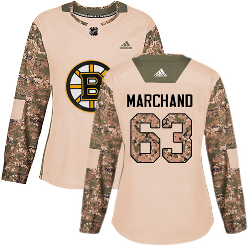 Boston Bruins #63 Brad Marchand Camo Authentic 2017 Veterans Day Women's Stitched Jersey Womens cheap jerseys for sale - CheapJerseys.Shop