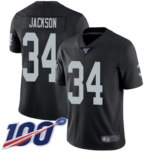 Raiders #34 Bo Jackson Black Team Color Men's Stitched 100th Season Vapor Limited Jersey cheap jerseys for sale - CheapJerseys.Shop