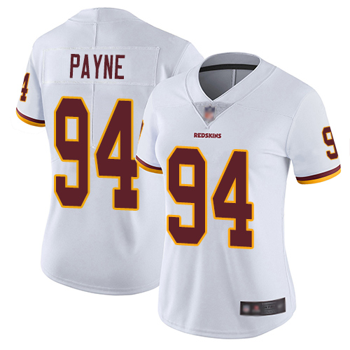 Washington Commanders #94 Da'Ron Payne White Women's Stitched Vapor Untouchable Limited Jersey Womens cheap jerseys for sale - CheapJerseys.Shop