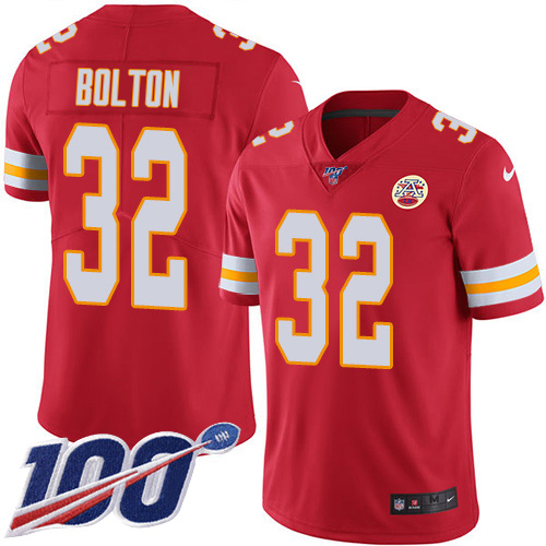 Chiefs #32 Nick Bolton Red Team Color Men's Stitched 100th Season Vapor Limited Jersey cheap jerseys for sale - CheapJerseys.Shop
