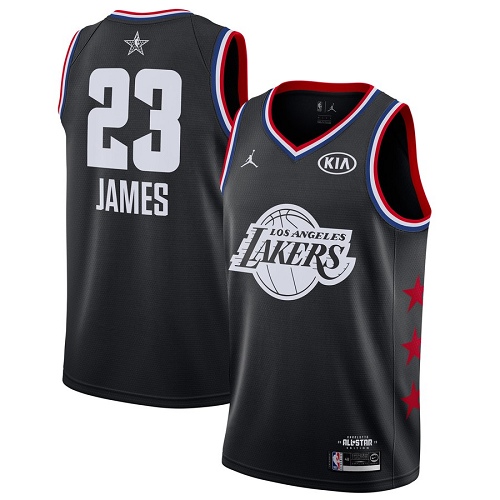 Los Angeles Lakers #23 LeBron James Black Jordan Swingman 2019 All-Star Game Jersey Mens cheap jerseys for sale - CheapJerseys.Shop