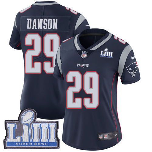 New England Patriots #29 Duke Dawson Navy Blue Team Color Super Bowl LIII Bound Women's Stitched Vapor Untouchable Limited Jersey Womens cheap jerseys for sale - CheapJerseys.Shop