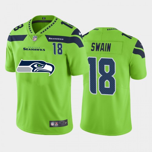 Seattle Seattle Seahawks #18 Freddie Swain Green Men's Big Team Logo Player Vapor Limited Jersey Men's cheap jerseys for sale - CheapJerseys.Shop