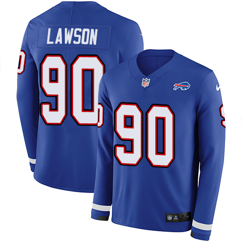 Buffalo Bills #90 Shaq Lawson Royal Blue Team Color Men's Stitched Limited Therma Long Sleeve Jersey Men's cheap jerseys for sale - CheapJerseys.Shop