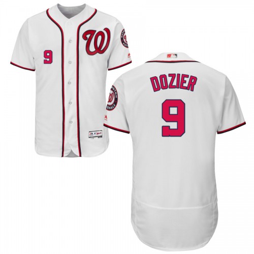 Washington Washington Nationals #9 Brian Dozier Home Flex Base White Stitched Jersey Men's cheap jerseys for sale - CheapJerseys.Shop