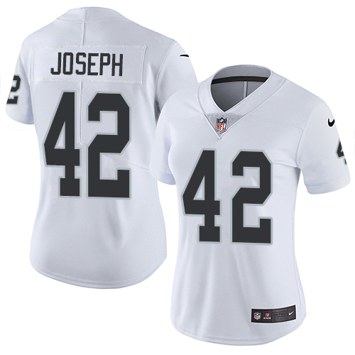 Las Vegas Raiders #42 Karl Joseph White Women's Stitched Vapor Untouchable Limited Jersey Womens cheap jerseys for sale - CheapJerseys.Shop