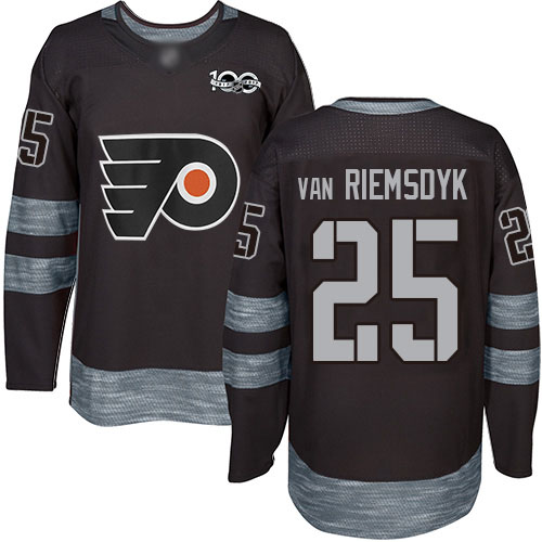 Philadelphia Flyers #25 James Van Riemsdyk Black 1917-2017 100th Anniversary Stitched Jersey Men's cheap jerseys for sale - CheapJerseys.Shop