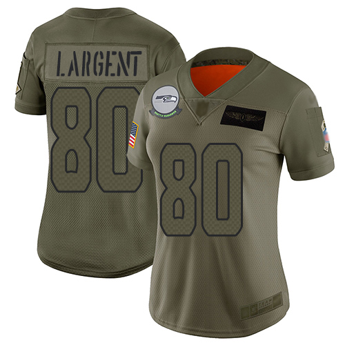 Seahawks #80 Steve Largent Camo Women's Stitched Limited 2019 Salute To Service Jersey cheap jerseys for sale - CheapJerseys.Shop