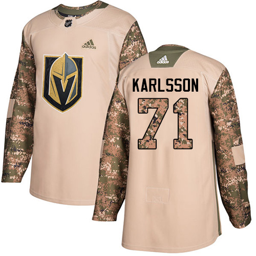 Golden Vegas Golden Knights #71 William Karlsson Camo Authentic 2017 Veterans Day Stitched Jersey Men's cheap jerseys for sale - CheapJerseys.Shop