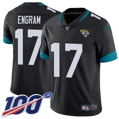 Jaguars #17 Evan Engram Black Team Color Youth Stitched 100th Season Vapor Limited Jersey cheap jerseys for sale - CheapJerseys.Shop