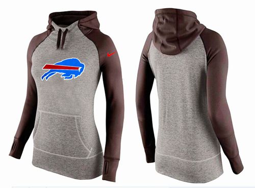 Women's Buffalo Bills Performance Hoodie Grey & Brown cheap jerseys for sale - CheapJerseys.Shop