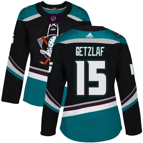 Anaheim Ducks #15 Ryan Getzlaf Black/Teal Alternate Authentic Women's Stitched Jersey Womens cheap jerseys for sale - CheapJerseys.Shop