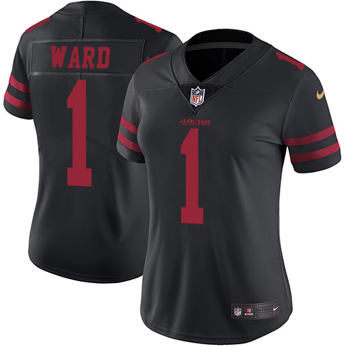 49ers #1 Jimmie Ward Black Alternate Women's Stitched Vapor Untouchable Limited Jersey cheap jerseys for sale - CheapJerseys.Shop
