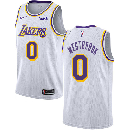 Los Angeles Lakers #0 Russell Westbrook White Swingman Association Edition Jersey Mens cheap jerseys for sale - CheapJerseys.Shop