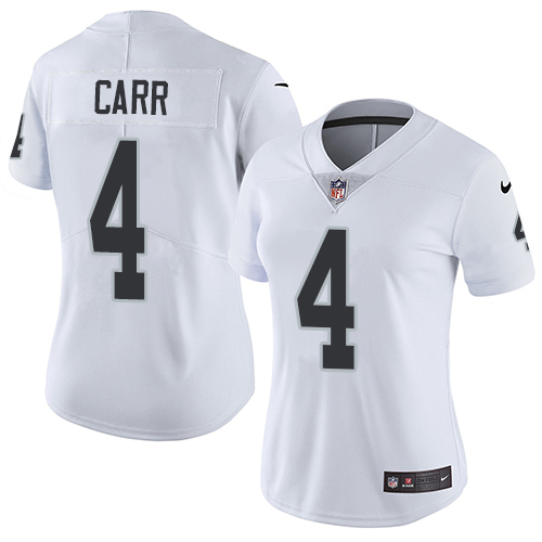 Raiders #4 Derek Carr White Women's Stitched Vapor Untouchable Limited Jersey cheap jerseys for sale - CheapJerseys.Shop