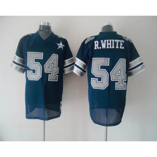 Mitchell & Ness Dallas Cowboys #54 Randy White Blue With 25th Patch Stitched Throwback Jersey Men's cheap jerseys for sale - CheapJerseys.Shop