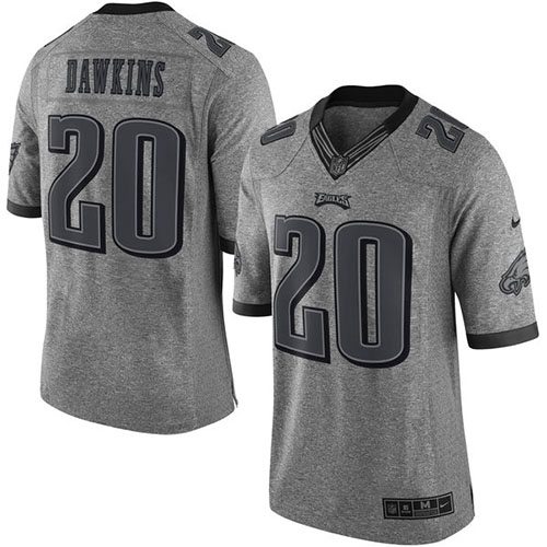 Eagles #20 Brian Dawkins Gray Men's Stitched Limited Gridiron Gray Jersey cheap jerseys for sale - CheapJerseys.Shop