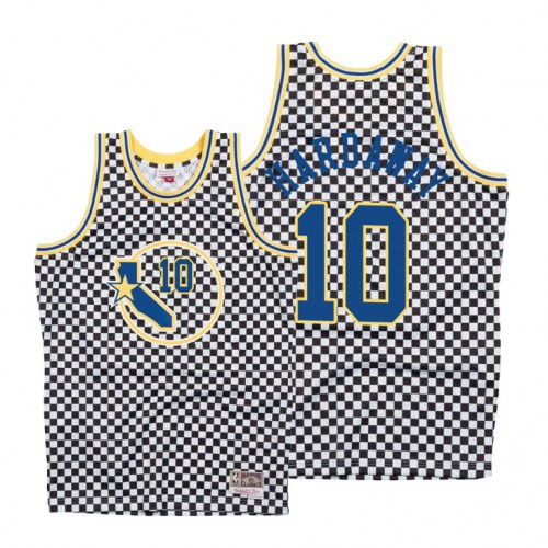 Mitchell & Ness Golden State Warriors #10 Tim Hardaway Mens White Checkerboard HWC Throwback Jersey Mens cheap jerseys for sale - CheapJerseys.Shop