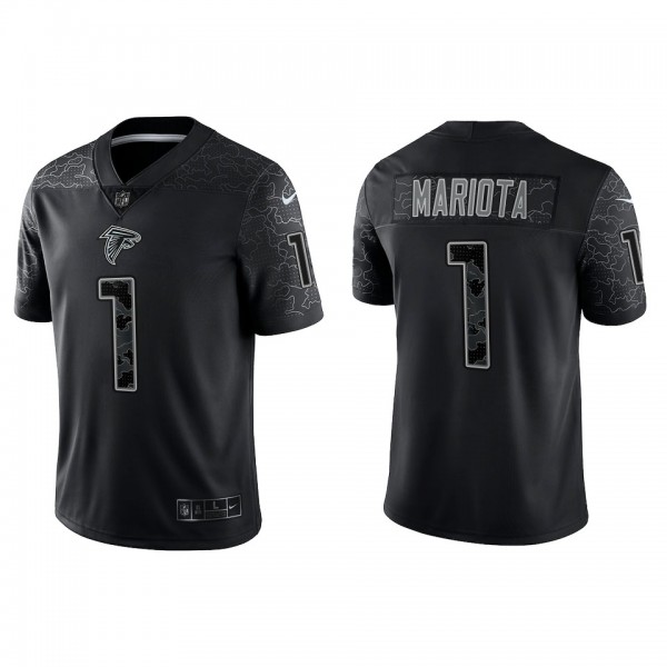 Men's Atlanta Falcons #1 Marcus Mariota Black RFLCTV Limited Jersey cheap jerseys for sale - CheapJerseys.Shop