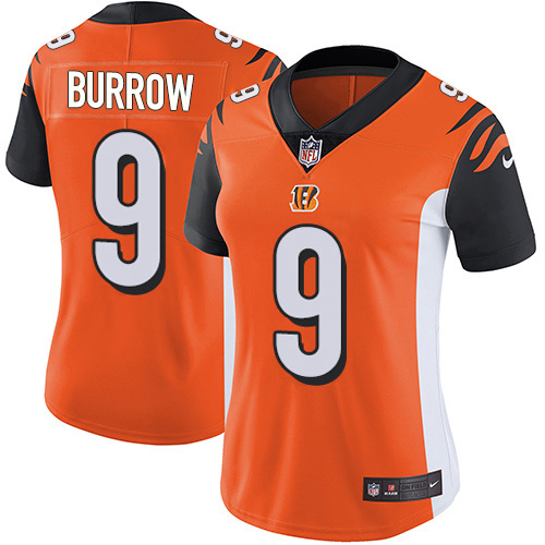 Bengals #9 Joe Burrow Orange Alternate Women's Stitched Vapor Untouchable Limited Jersey cheap jerseys for sale - CheapJerseys.Shop