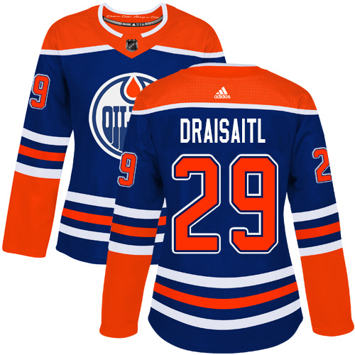 Edmonton Oilers #29 Leon Draisaitl Royal Alternate Authentic Women's Stitched Jersey Womens cheap jerseys for sale - CheapJerseys.Shop