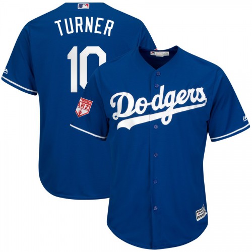 Los Angeles Dodgers #10 Justin Turner Royal 2019 Spring Training Cool Base Stitched Jersey Men's cheap jerseys for sale - CheapJerseys.Shop
