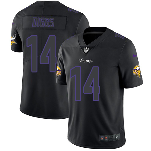 Minnesota Vikings #14 Stefon Diggs Black Men's Stitched Limited Rush Impact Jersey Men's cheap jerseys for sale - CheapJerseys.Shop