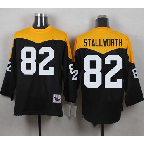 Mitchell And Ness 1967 Pittsburgh Steelers #82 John Stallworth Black/Yelllow Throwback Men's Stitched Jersey Men's cheap jerseys for sale - CheapJerseys.Shop