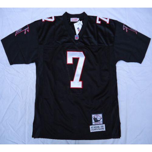 Mitchell And Ness Atlanta Falcons #7 Michael Vick Black Throwback Stitched Jersey Men's cheap jerseys for sale - CheapJerseys.Shop