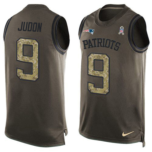 Patriots #9 Matt Judon Green Men's Stitched Limited Salute To Service Tank Top Jersey cheap jerseys for sale - CheapJerseys.Shop