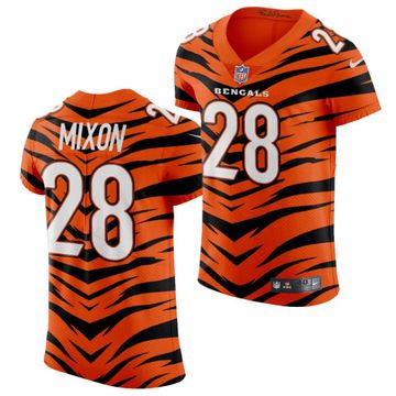 Bengals #28 Joe Mixon Men's 2021-22 Orange City Edition Elite Jersey cheap jerseys for sale - CheapJerseys.Shop