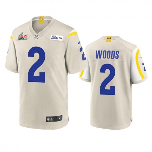 Los Angeles Los Angeles Rams #2 Robert Woods Men's Super Bowl LVI Patch Game Jersey - Bone Men's cheap jerseys for sale - CheapJerseys.Shop