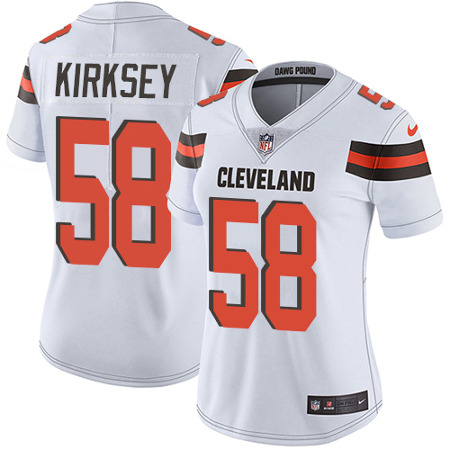 Cleveland Browns #58 Christian Kirksey White Women's Stitched Vapor Untouchable Limited Jersey Womens cheap jerseys for sale - CheapJerseys.Shop