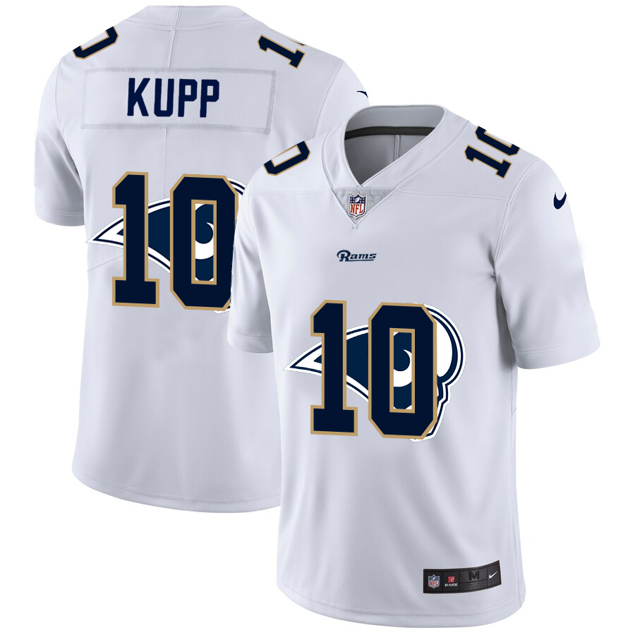 Los Angeles Rams #10 Cooper Kupp White Men's Team Logo Dual Overlap Limited Jersey cheap jerseys for sale - CheapJerseys.Shop