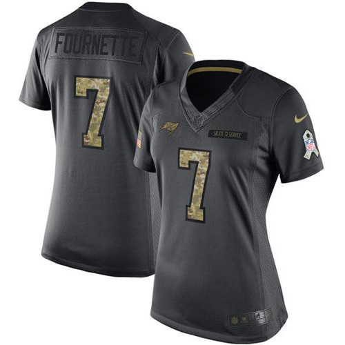 Tampa Bay Buccaneers #7 Leonard Fournette Black Women's Stitched Limited 2016 Salute To Service Jersey cheap jerseys for sale - CheapJerseys.Shop