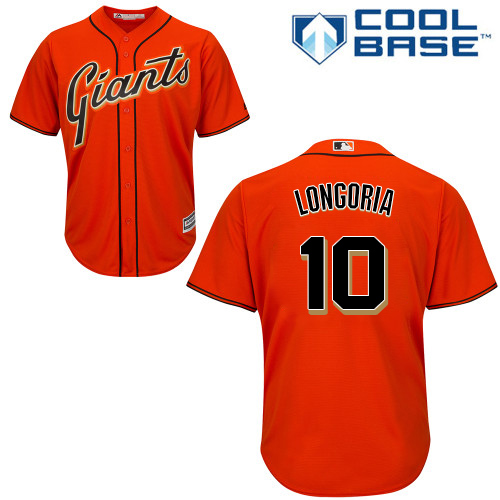 San Francisco Giants #10 Evan Longoria Orange Alternate Cool Base Stitched Youth Jersey Youth cheap jerseys for sale - CheapJerseys.Shop