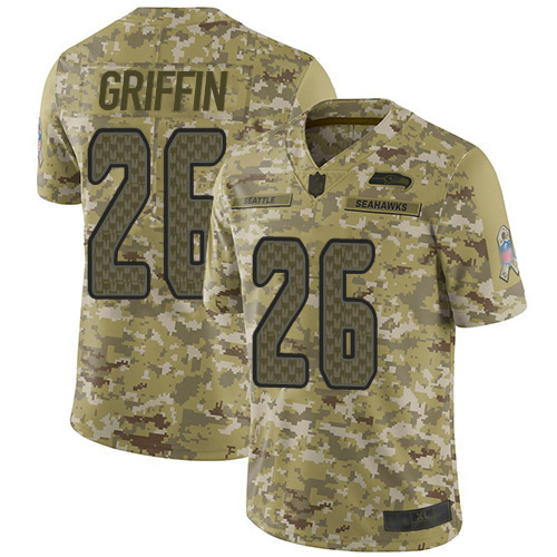Seattle Seahawks #26 Shaquem Griffin Camo Men's Stitched Limited 2018 Salute To Service Jersey Men's cheap jerseys for sale - CheapJerseys.Shop