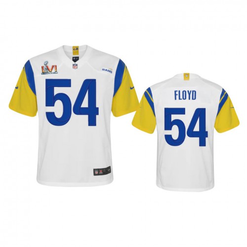 Los Angeles Los Angeles Rams #54 Leonard Floyd Youth Super Bowl LVI Patch Alternate Game Jersey - White Youth cheap jerseys for sale - CheapJerseys.Shop