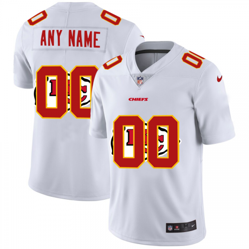Kansas City Chiefs Custom White Men's Team Logo Dual Overlap Limited Jersey cheap jerseys for sale - CheapJerseys.Shop