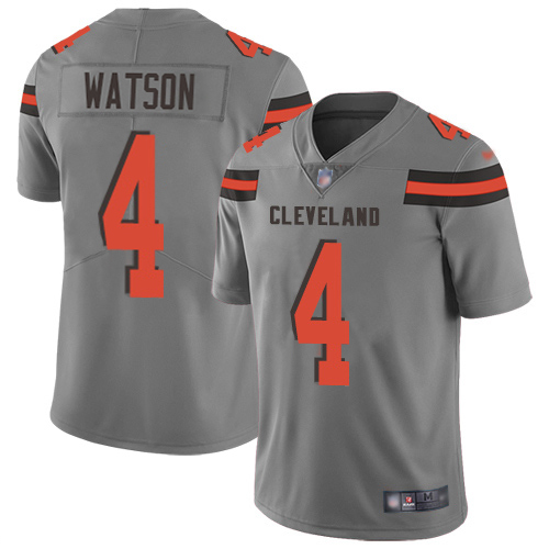 Browns #4 Deshaun Watson Gray Youth Stitched Limited Inverted Legend Jersey cheap jerseys for sale - CheapJerseys.Shop