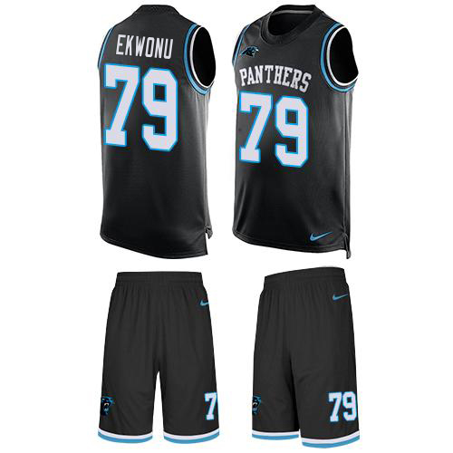 Panthers #79 Ikem Ekwonu Black Team Color Men's Stitched Limited Tank Top Suit Jersey cheap jerseys for sale - CheapJerseys.Shop