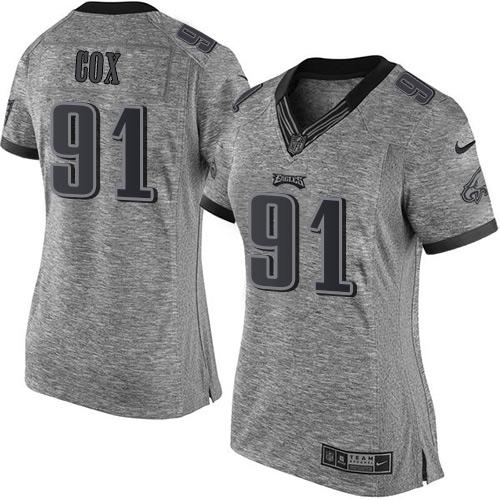 Philadelphia Eagles #91 Fletcher Cox Gray Women's Stitched Limited Gridiron Gray Jersey Womens cheap jerseys for sale - CheapJerseys.Shop