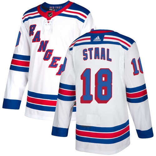 New York Rangers #18 Marc Staal White Away Authentic Stitched Jersey Men's cheap jerseys for sale - CheapJerseys.Shop
